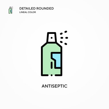 Antiseptik vektör ikonu. Modern vektör illüstrasyon kavramları. Düzenlemesi ve kişiselleştirmesi kolay.
