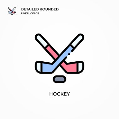 Hokey vektör simgesi. Modern vektör illüstrasyon kavramları. Düzenlemesi ve kişiselleştirmesi kolay.