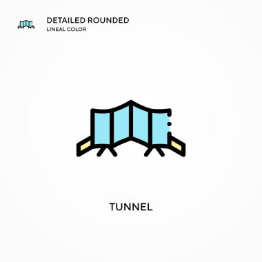 Tünel vektör simgesi. Modern vektör illüstrasyon kavramları. Düzenlemesi ve kişiselleştirmesi kolay.