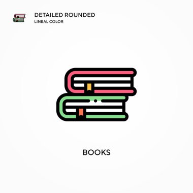 Kitap vektör simgesi. Modern vektör illüstrasyon kavramları. Düzenlemesi ve kişiselleştirmesi kolay.
