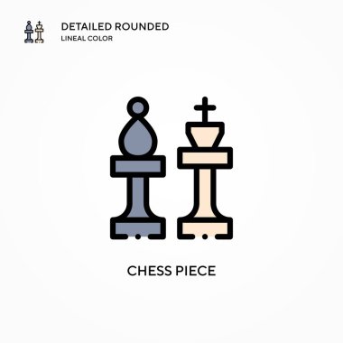 Satranç taşı vektör simgesi. Modern vektör illüstrasyon kavramları. Düzenlemesi ve kişiselleştirmesi kolay.