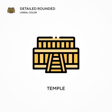 Tapınak vektör simgesi. Modern vektör illüstrasyon kavramları. Düzenlemesi ve kişiselleştirmesi kolay.