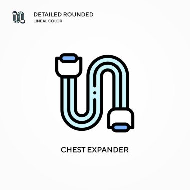 Göğüs açıcı vektör simgesi. Modern vektör illüstrasyon kavramları. Düzenlemesi ve kişiselleştirmesi kolay.