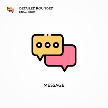 Mesaj vektör simgesi. Modern vektör illüstrasyon kavramları. Düzenlemesi ve kişiselleştirmesi kolay.