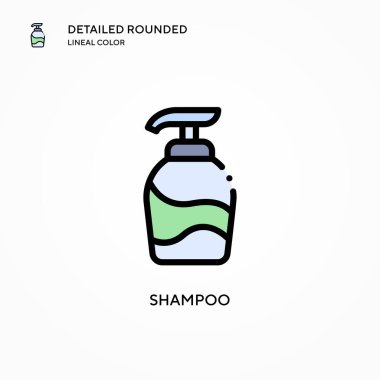Şampuan vektör simgesi. Modern vektör illüstrasyon kavramları. Düzenlemesi ve kişiselleştirmesi kolay.