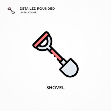 Kürek vektör simgesi. Modern vektör illüstrasyon kavramları. Düzenlemesi ve kişiselleştirmesi kolay.