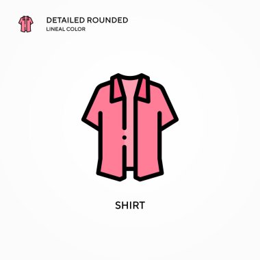 Gömlek vektör simgesi. Modern vektör illüstrasyon kavramları. Düzenlemesi ve kişiselleştirmesi kolay.