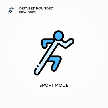 Spor modu vektör simgesi. Modern vektör illüstrasyon kavramları. Düzenlemesi ve kişiselleştirmesi kolay.