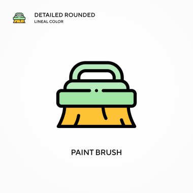 Fırça vektör simgesini boya. Modern vektör illüstrasyon kavramları. Düzenlemesi ve kişiselleştirmesi kolay.