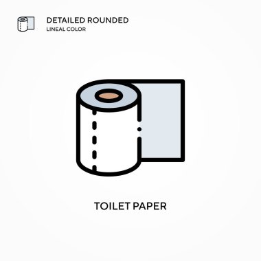 Tuvalet kağıdı vektör simgesi. Modern vektör illüstrasyon kavramları. Düzenlemesi ve kişiselleştirmesi kolay.