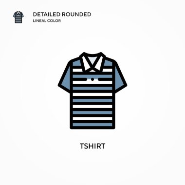 Tshirt vektör simgesi. Modern vektör illüstrasyon kavramları. Düzenlemesi ve kişiselleştirmesi kolay.