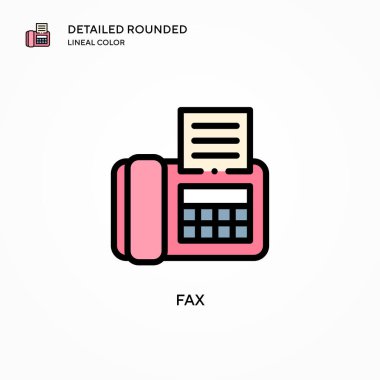 Faks vektör simgesi. Modern vektör illüstrasyon kavramları. Düzenlemesi ve kişiselleştirmesi kolay.