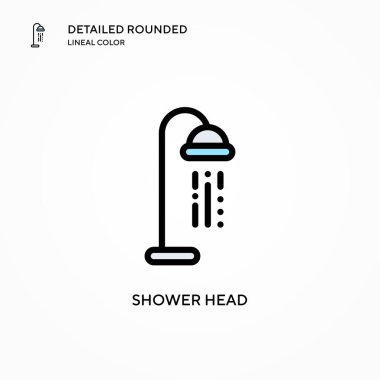 Duş başlığı vektör simgesi. Modern vektör illüstrasyon kavramları. Düzenlemesi ve kişiselleştirmesi kolay.