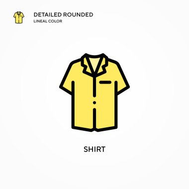 Gömlek vektör simgesi. Modern vektör illüstrasyon kavramları. Düzenlemesi ve kişiselleştirmesi kolay.