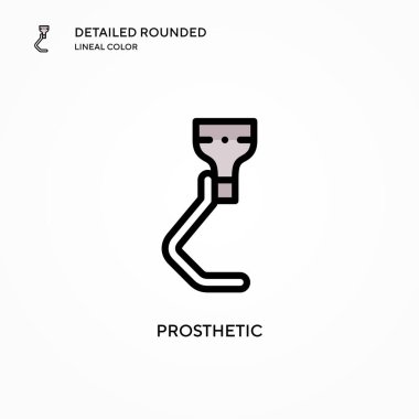 Protez vektör ikonu. Modern vektör illüstrasyon kavramları. Düzenlemesi ve kişiselleştirmesi kolay.