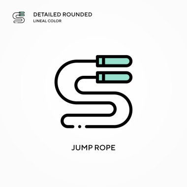 İp vektör simgesini atla. Modern vektör illüstrasyon kavramları. Düzenlemesi ve kişiselleştirmesi kolay.