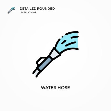 Su hortumu vektör simgesi. Modern vektör illüstrasyon kavramları. Düzenlemesi ve kişiselleştirmesi kolay.