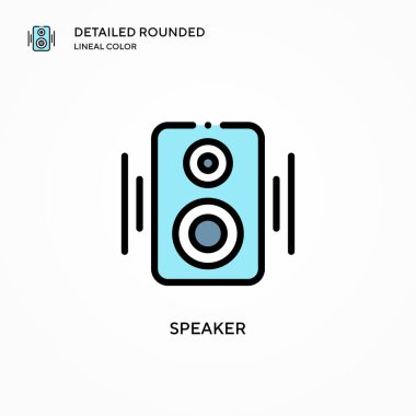 Sözcü vektör simgesi. Modern vektör illüstrasyon kavramları. Düzenlemesi ve kişiselleştirmesi kolay.