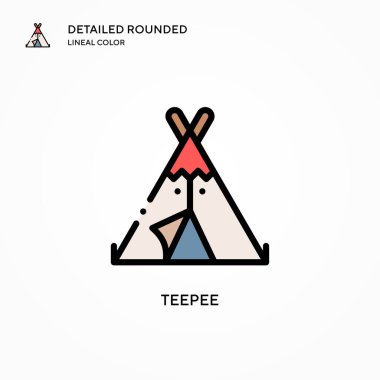 Çadır vektör simgesi. Modern vektör illüstrasyon kavramları. Düzenlemesi ve kişiselleştirmesi kolay.