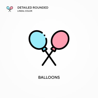 Balon vektör simgesi. Modern vektör illüstrasyon kavramları. Düzenlemesi ve kişiselleştirmesi kolay.