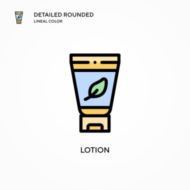 Losyon vektör simgesi. Modern vektör illüstrasyon kavramları. Düzenlemesi ve kişiselleştirmesi kolay.