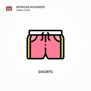 Kısa vektör simgesi. Modern vektör illüstrasyon kavramları. Düzenlemesi ve kişiselleştirmesi kolay.