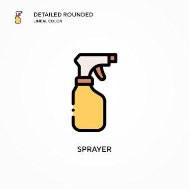 Sprey vektör simgesi. Modern vektör illüstrasyon kavramları. Düzenlemesi ve kişiselleştirmesi kolay.