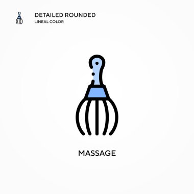 Masaj vektör simgesi. Modern vektör illüstrasyon kavramları. Düzenlemesi ve kişiselleştirmesi kolay.
