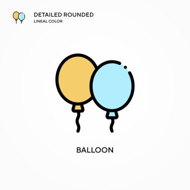 Balon vektör simgesi. Modern vektör illüstrasyon kavramları. Düzenlemesi ve kişiselleştirmesi kolay.