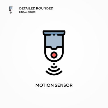 Hareket sensörü vektör simgesi. Modern vektör illüstrasyon kavramları. Düzenlemesi ve kişiselleştirmesi kolay.