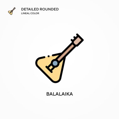 Balalaika vektör simgesi. Modern vektör illüstrasyon kavramları. Düzenlemesi ve kişiselleştirmesi kolay.