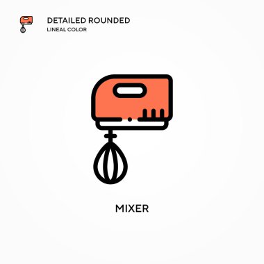 Karıştırıcı vektör simgesi. Modern vektör illüstrasyon kavramları. Düzenlemesi ve kişiselleştirmesi kolay.