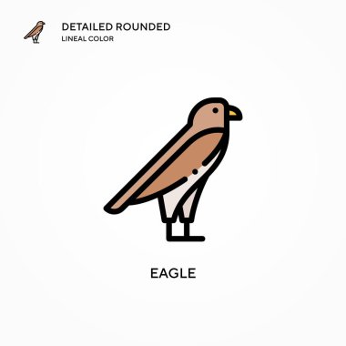 Kartal vektör simgesi. Modern vektör illüstrasyon kavramları. Düzenlemesi ve kişiselleştirmesi kolay.