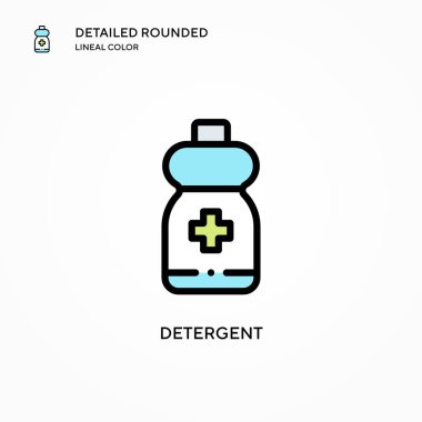 Deterjan vektör simgesi. Modern vektör illüstrasyon kavramları. Düzenlemesi ve kişiselleştirmesi kolay.