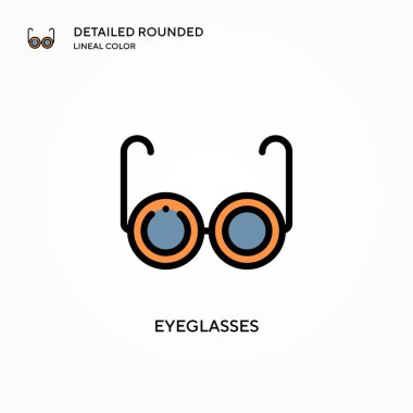 Gözlük vektör simgesi. Modern vektör illüstrasyon kavramları. Düzenlemesi ve kişiselleştirmesi kolay.