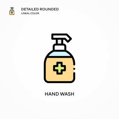 El yıkama vektör simgesi. Modern vektör illüstrasyon kavramları. Düzenlemesi ve kişiselleştirmesi kolay.