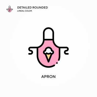 Önlük vektör simgesi. Modern vektör illüstrasyon kavramları. Düzenlemesi ve kişiselleştirmesi kolay.