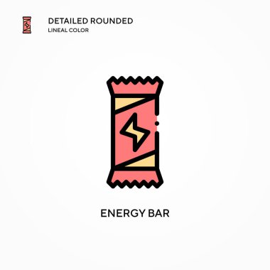 Enerji çubuğu vektör simgesi. Modern vektör illüstrasyon kavramları. Düzenlemesi ve kişiselleştirmesi kolay.