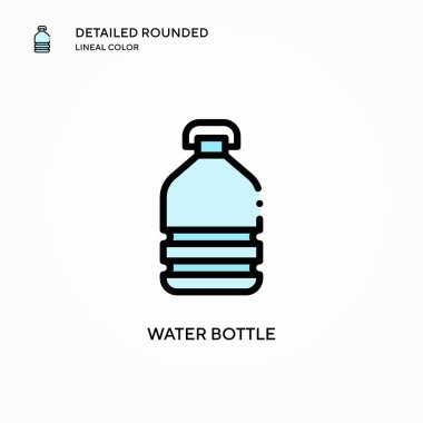 Su şişesi vektör simgesi. Modern vektör illüstrasyon kavramları. Düzenlemesi ve kişiselleştirmesi kolay.