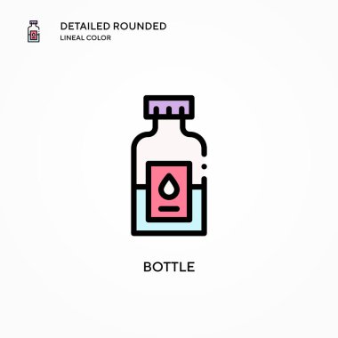 Şişe vektör simgesi. Modern vektör illüstrasyon kavramları. Düzenlemesi ve kişiselleştirmesi kolay.