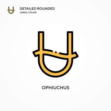 Ophiuchus vektör simgesi. Modern vektör illüstrasyon kavramları. Düzenlemesi ve kişiselleştirmesi kolay.