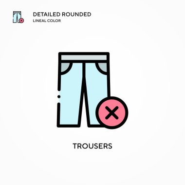 Pantolon vektör simgesi. Modern vektör illüstrasyon kavramları. Düzenlemesi ve kişiselleştirmesi kolay.