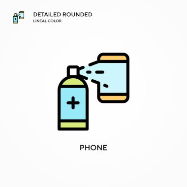 Telefon vektör simgesi. Modern vektör illüstrasyon kavramları. Düzenlemesi ve kişiselleştirmesi kolay.