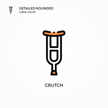 Koltuk değneği vektör simgesi. Modern vektör illüstrasyon kavramları. Düzenlemesi ve kişiselleştirmesi kolay.