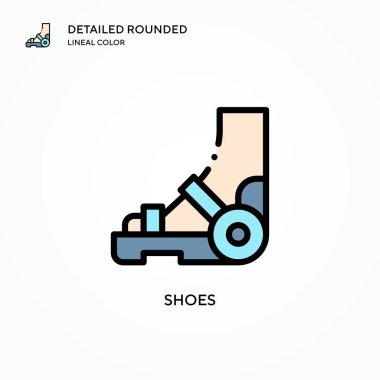 Ayakkabı vektör simgesi. Modern vektör illüstrasyon kavramları. Düzenlemesi ve kişiselleştirmesi kolay.