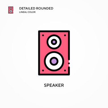 Sözcü vektör simgesi. Modern vektör illüstrasyon kavramları. Düzenlemesi ve kişiselleştirmesi kolay.