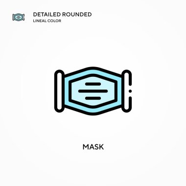 Maske vektör simgesi. Modern vektör illüstrasyon kavramları. Düzenlemesi ve kişiselleştirmesi kolay.
