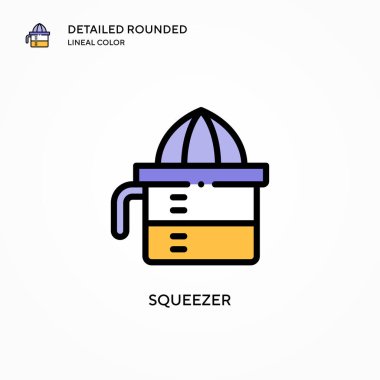Sıkıştırıcı vektör simgesi. Modern vektör illüstrasyon kavramları. Düzenlemesi ve kişiselleştirmesi kolay.