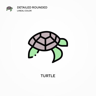 Kaplumbağa vektör simgesi. Modern vektör illüstrasyon kavramları. Düzenlemesi ve kişiselleştirmesi kolay.