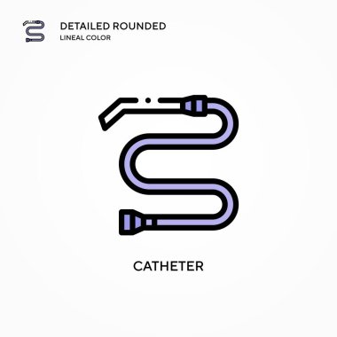 Kateter vektör simgesi. Modern vektör illüstrasyon kavramları. Düzenlemesi ve kişiselleştirmesi kolay.
